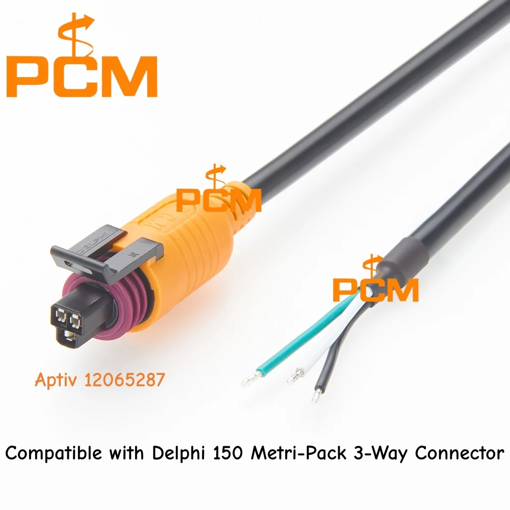 Delphi Metri Pack 150.2 3 Pin Female Connector Pull to Seat Sealed Sensor Plug Fuel Injector Connector 1206528 for Delhi Sensors