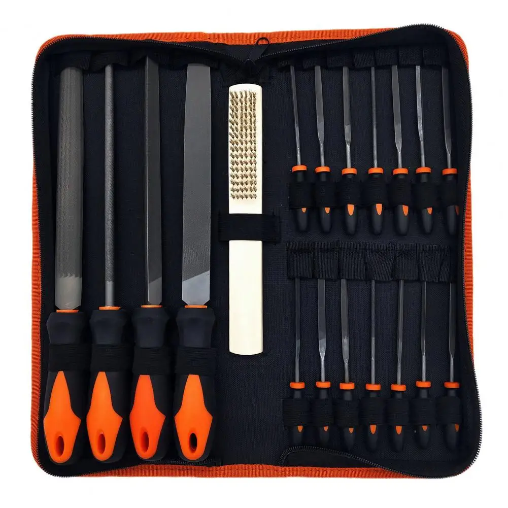 Comfort Grip Files High Carbon Steel Woodworking Files Carving Tools Kit Compact Portable Multi-functional Metal for Precision
