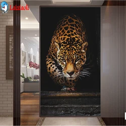 5d Diy full Diamond Painting big Leopard pattern Mosaic Animal painting Home Decoration Embroidery Wall Stickers Handmade Gift