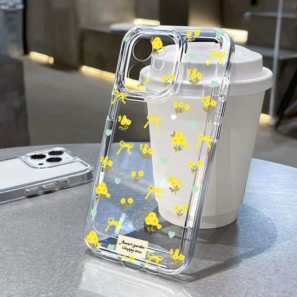 

Cute Flower Bow Phone Case For iPhone 17 Pro 16 14 13 11 12 15 Pro Max 16e 7 Plus Air XR SE XS Silicone Shockproof Bumper Cover