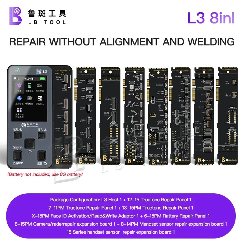 Luban L3 Smart Programmer For iPhone X/XS/XR 11 12 13 14 15 Pro Max Face ID Repair Battery Data Camera Data True Tone Repair