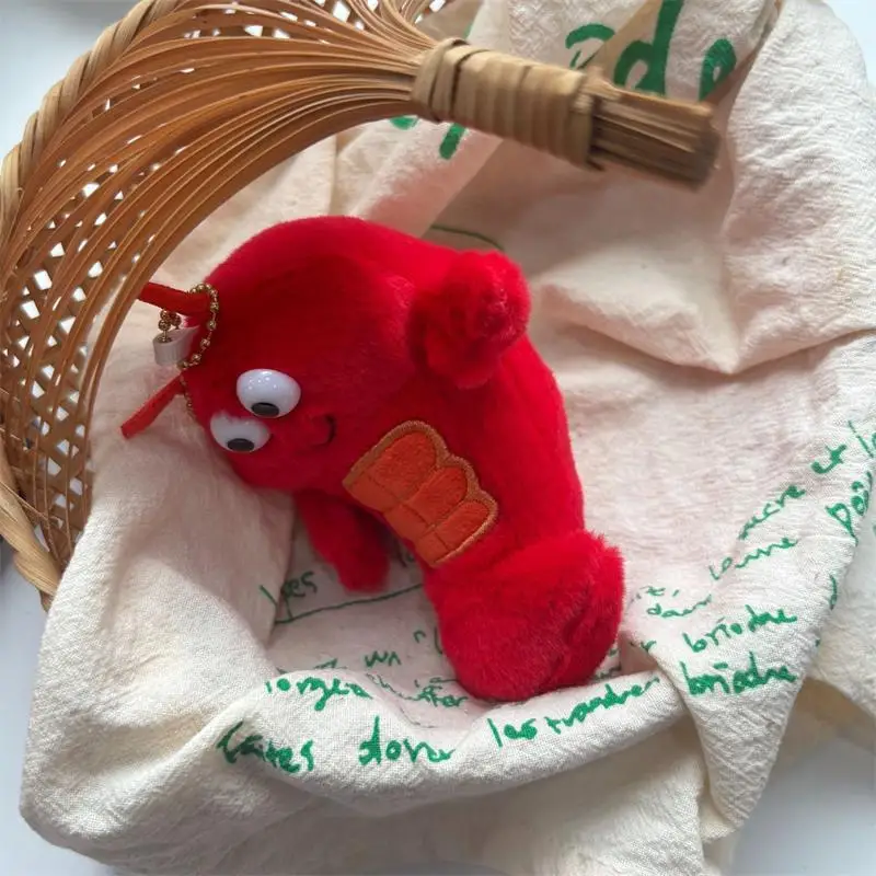 1/2 PCS Couple Gift Cute Funny Muscle Lobster Simulation Food Plush Toy Stuffed Doll Keychain Backpack Pendant Bag Hang Ornament
