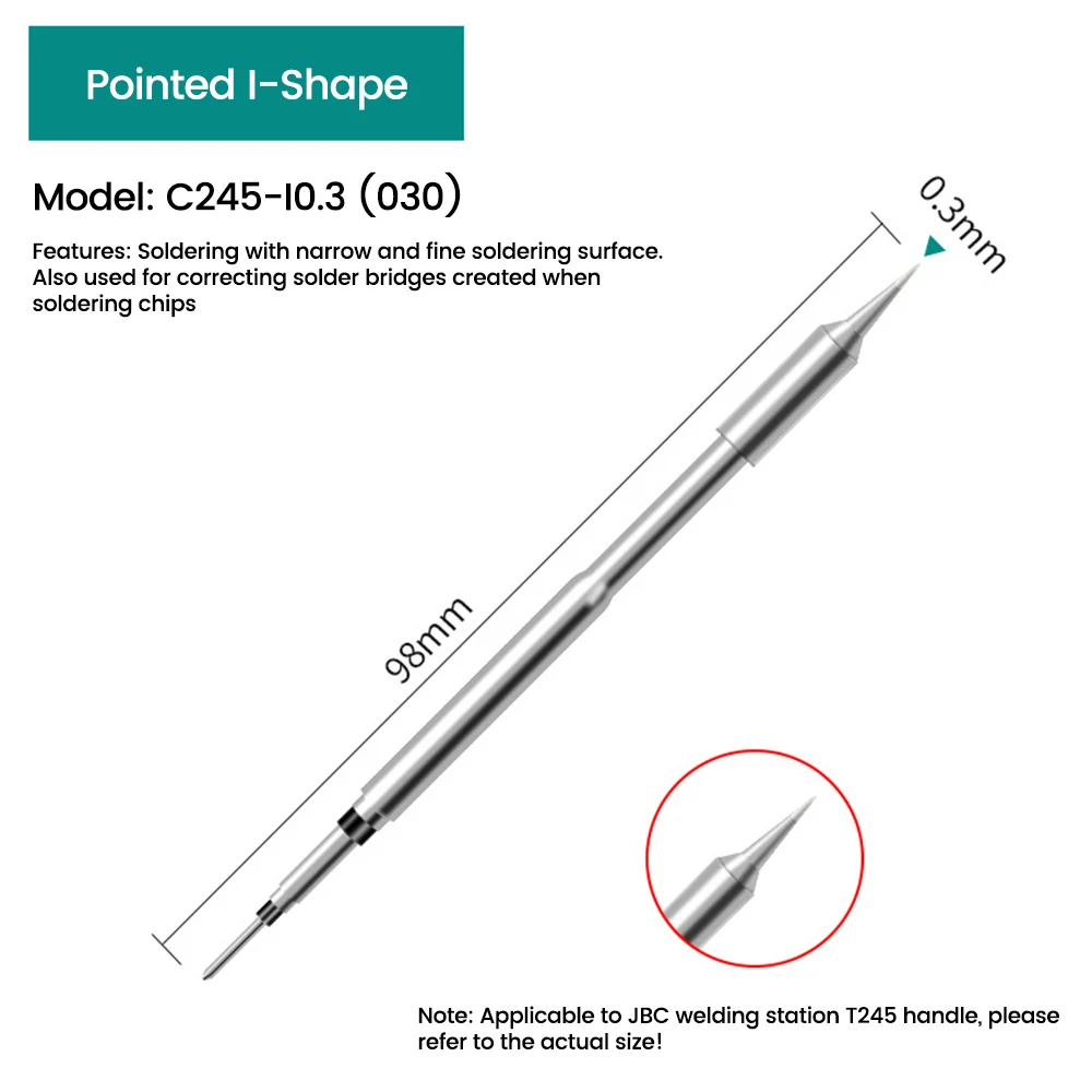 C245 Soldering Iron Tips C245-I0.3/IS/K4.7/SK3.0 Soldering Station Tips T12 for JBC iron soldering station constant temperature