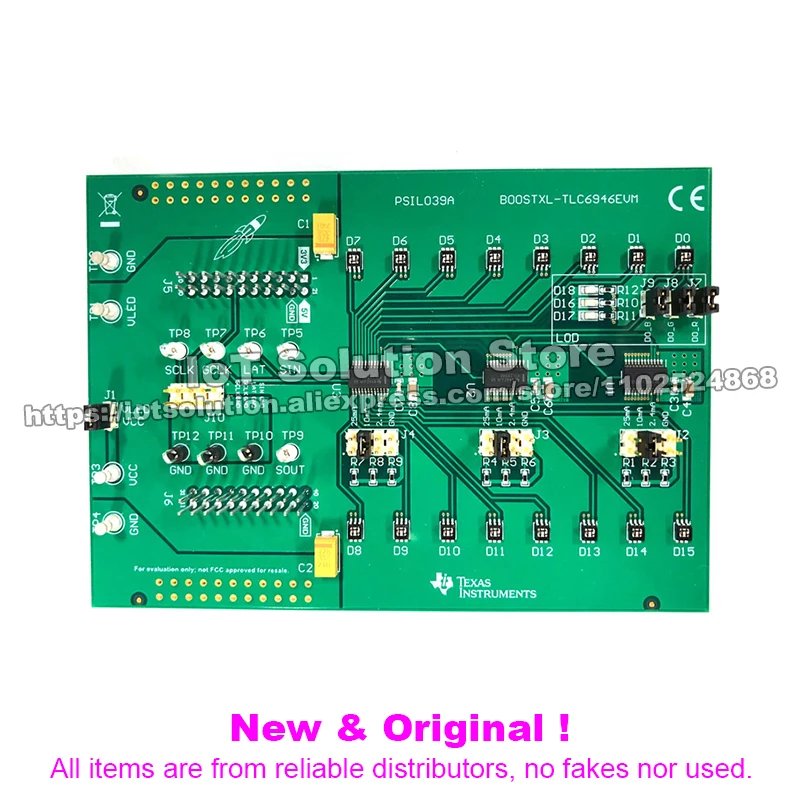 BOOSTXL-TLC6946EVM TLC6946 16-channel 32-multiplexing 16-bit ES-PWM constant-current LED driver evaluation module