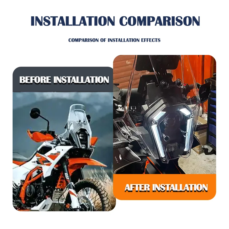 FOR 390 Adventure R 390 Adventure X 390 ADV R X 2025-2026 Motorcycle Headlight Protector Guard Acrylic Front Lampshade Protector