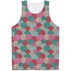2024 Newest Fashion Ice Cream Vest Unisex Fitness Mens Tank Tops Sleeveless Funny Undershirt Candy Shirt Summer Street Singlet