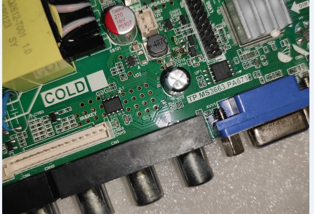TP.MS3663.PA671  LCD mian board Backlight voltage 19--60V 240MA   working good