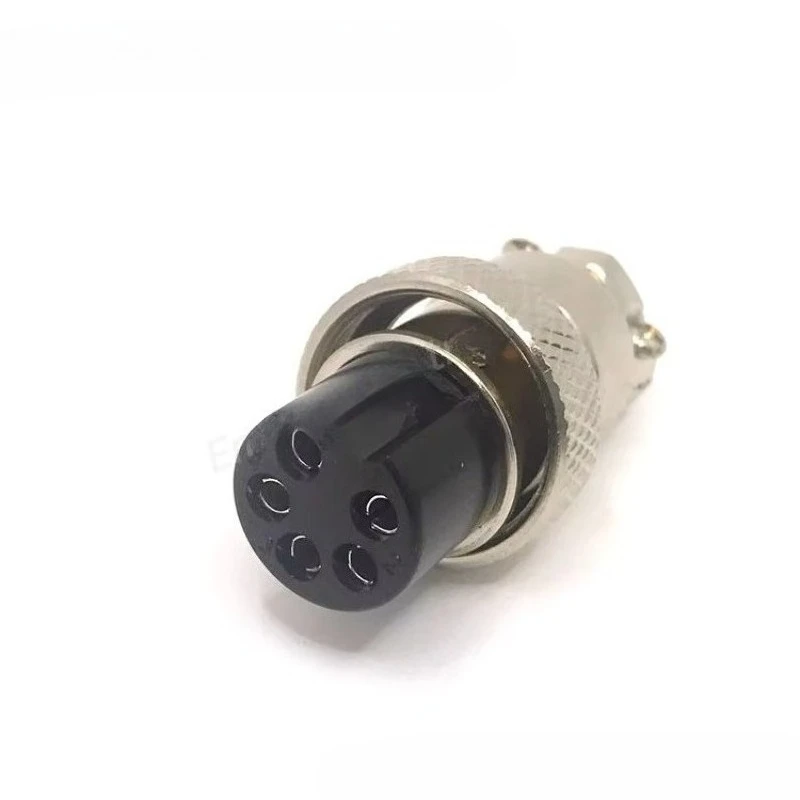 Waterproof GX16 5-pin male power supply chassis mounting connector panel 5-pin circular connector for chassis mounting