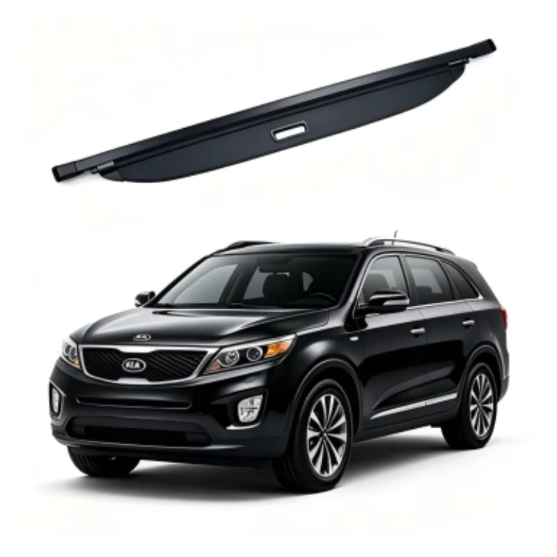 Cargo Cover Trunk Privacy Shade Rear Security Partition Anti-Theft Shield Organizer for Kia 2014-2015 Kia Sorento