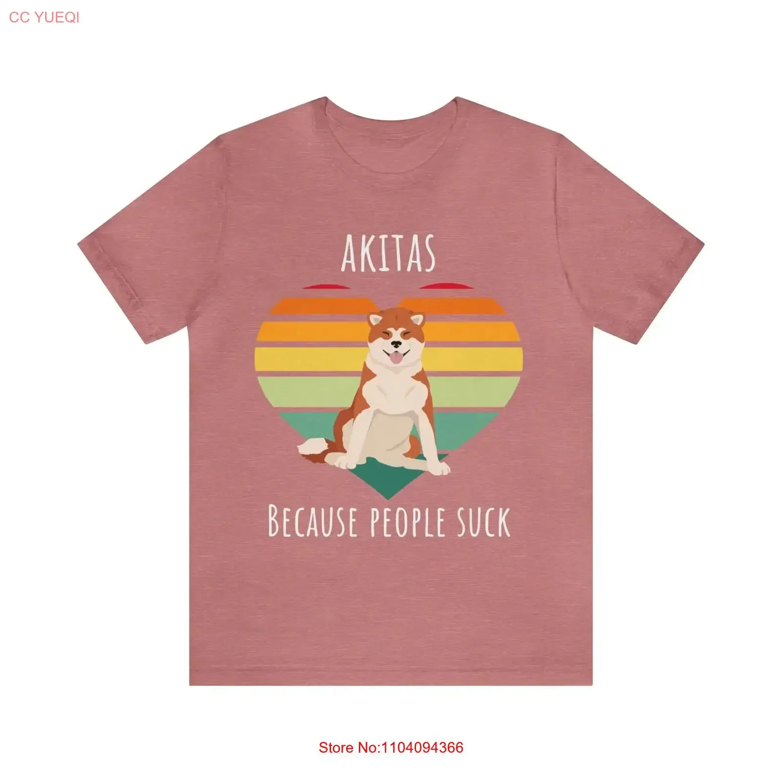 Akitas لأن الناس تمتص اليابانية أكيتا تي شيرت الكلب عاشق لأمي مضحك ريترو SunseT خمر غسلها موضة تنفس