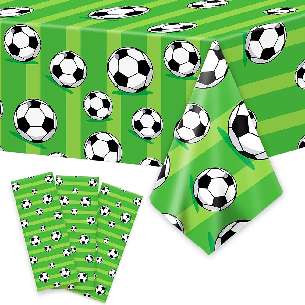 Tovaglia da gioco di calcio Tovaglia sportiva da calcio usa e getta Tovaglia da calcio rettangolare impermeabile Decorazione per partite sportive