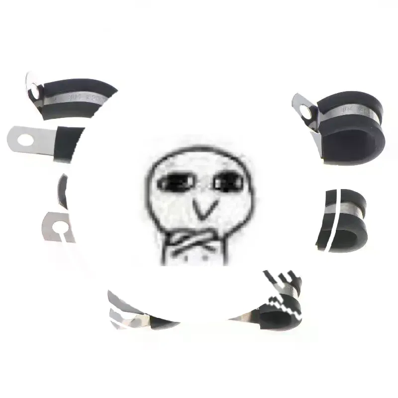 Stainless Steel Cable Clamp 10Pcs Insulated 6-20mm Wire Hose Mounting Clip for Restaurant Kitchen Pipe Wiring Fixing