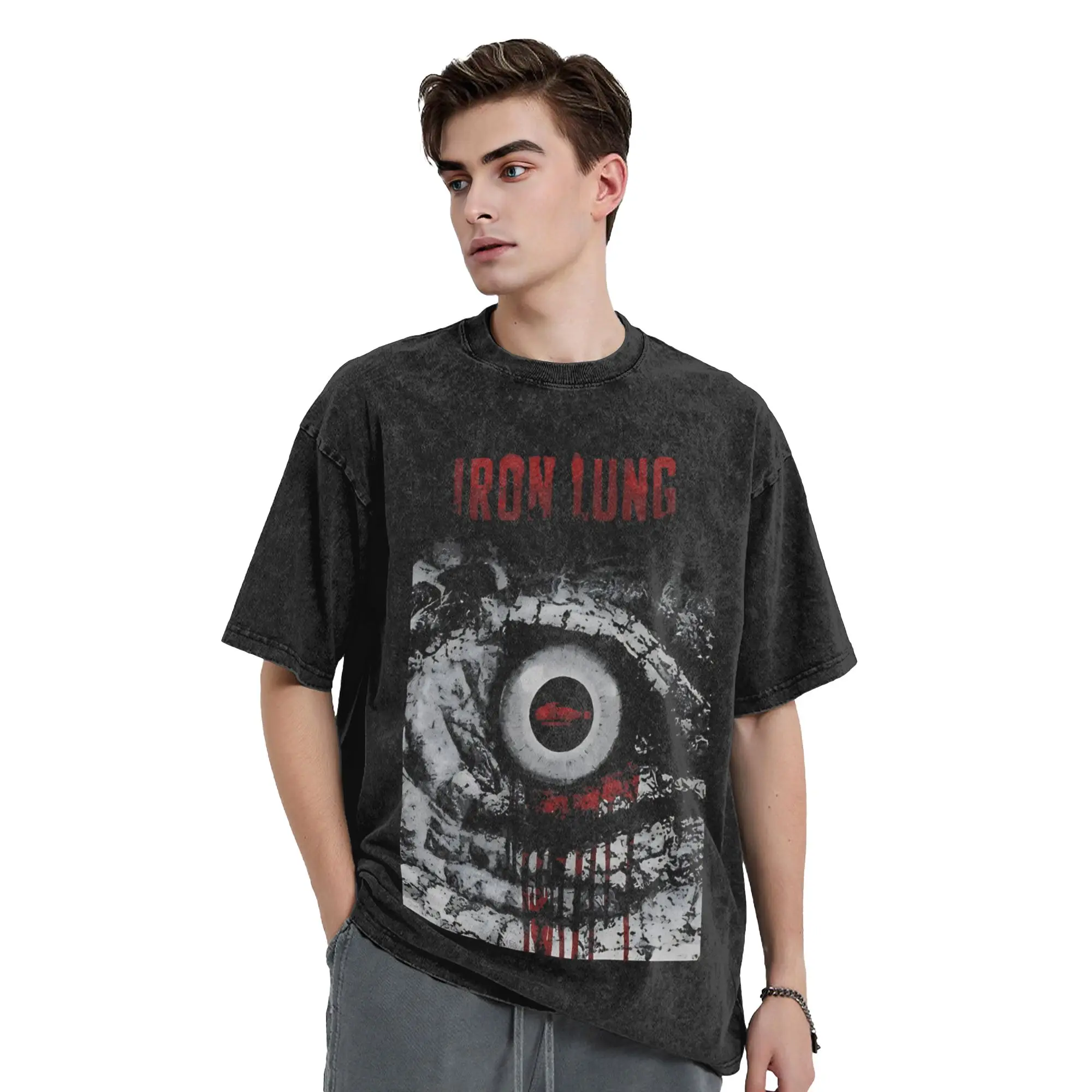 Iron Lung Markiplier Movie 2026  Washed T Shirt Streetwear Hip Hop Retro T-Shirts  Tees Tops for Men Women Cotton Streetwear