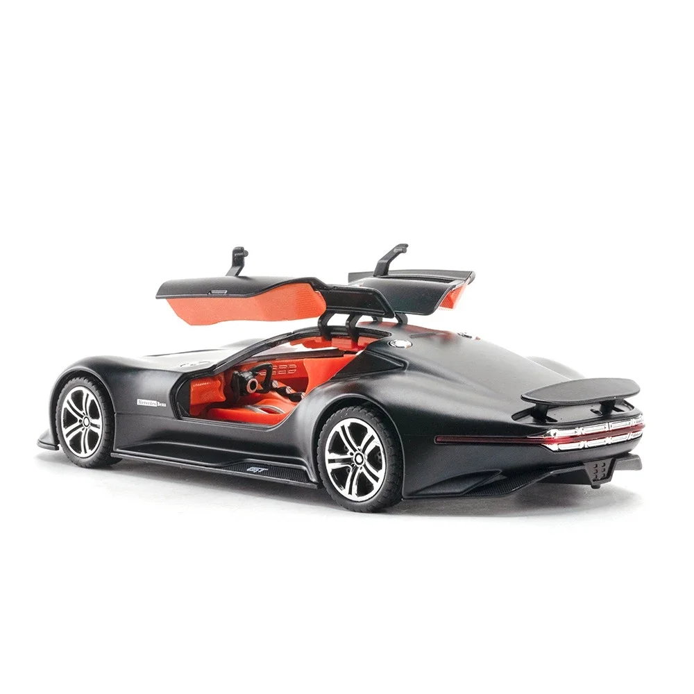 AMG Vision GT Supercar سبيكة سيارة نموذج 1:24 الصوت والضوء التراجع لعبة الأطفال المقتنيات هدية عيد ميلاد