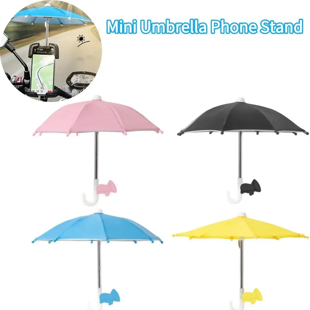 

Mini Umbrella Phone Stand Universal Waterproof Holder for Smartphones Mini Windproof Sun Shade Mobile Phone Holder