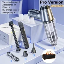 Home Appliances Car Air Duster Vacuum Cleaner Strong Suction Cleaning Mini Machine Wireless Portable Handheld Hair Dryer Cleaner