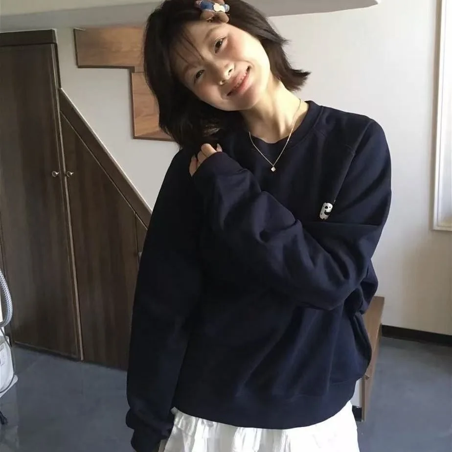 النمط الياباني البولكا نقطة أجنحة الملاك جولة الرقبة البلوز المرأة فضفاضة رداء علوي غير رسمي جديد الخريف أزياء الكلية نمط لطيف Ver... #3