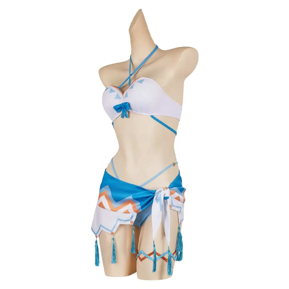 Lumine Cosplay Bikini Swimsuit Genshin Impact Aether Skirt Costume Fantasia Outfits Halloween Carnival Party Roleplay Suit
