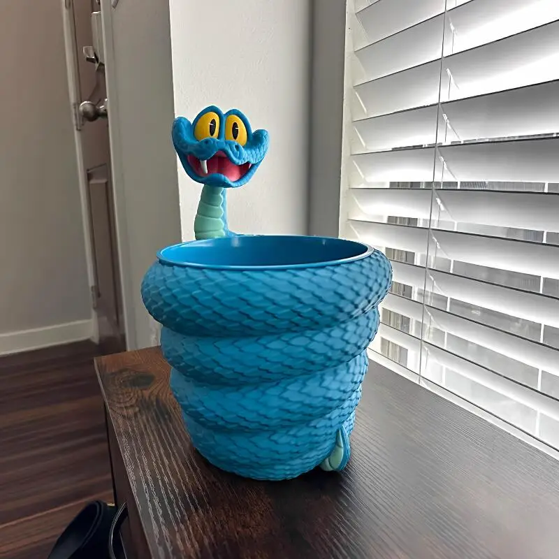 

Ведро для попкорна Гэри, мультяшное сумасшедшее животное, городское ведро для хранения закусок, многофункциональная стойка для хранения большой емкости