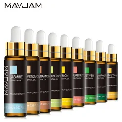 MAYJAM 10ML Basil Camphor Pure Essential Oil Pepper Fennel Cajeput Sage Ginger Myrrh Pine Needles Thyme Vetiver Aroma Oil