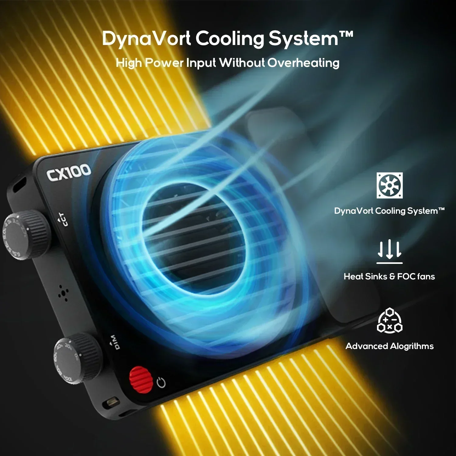 ZHIYUN CINEPEER CX100 Luz de vídeo portátil 100W Luz LED COB de bolsillo Luz de relleno de fotos bicolor para transmisión en vivo Vlog Shooting