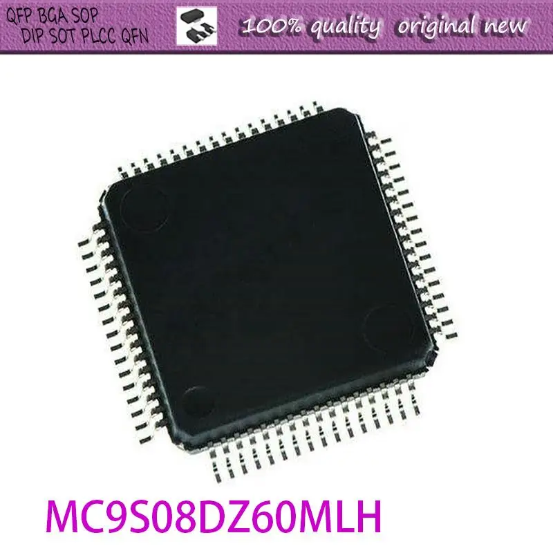 NEW      2PCS/LOT   MC9S08DZ60MLH MC9S08 MC9S08DZ MC9S08DZ60  LQFP-64
