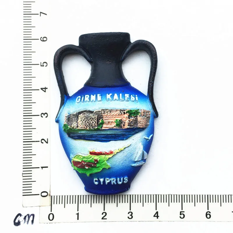 Europa Cyprus 3D Flavour Koelkastmagneet Toeristische Souvenirs Koelkast Magnetische Stickers Reiscollectie Cadeau