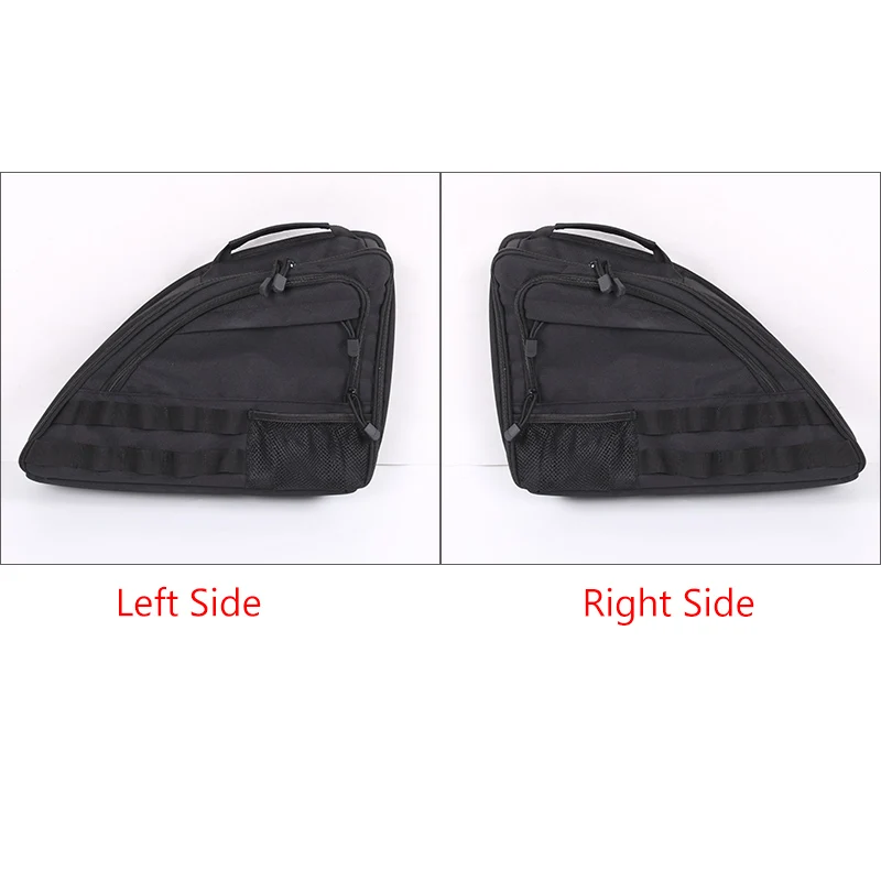 For Fiat 500 2007-2024 Black Oxford Cloth Car Trunk Side Window Bag Storage Bag Multifunctional Travel Bag Car Accessories