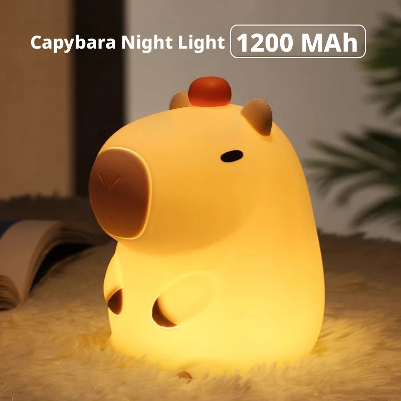 Capybara Pat-to-Light Night Light – Cute Birthday Gift, Fun Graduation Present, Adorable Décor for Girls & Kids