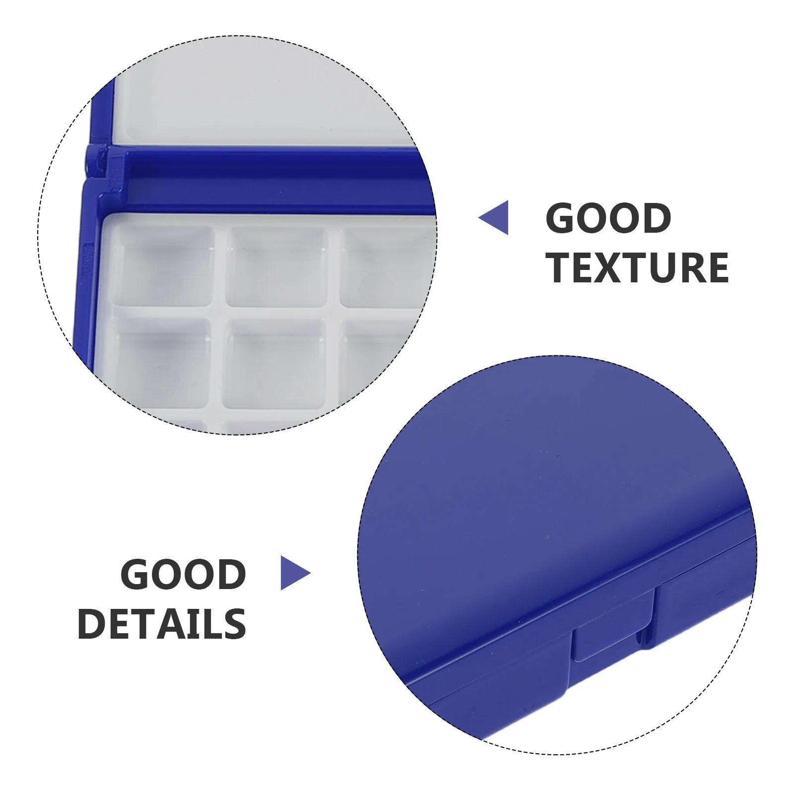 24-Grid Watercolor Palette with Lid Multi-Compartment Plastic Paint Tray Portable for Travel Outdoor Painting Mixing Pigments