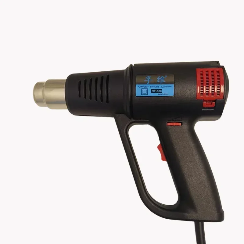 2000w Hot Air Gun with Infinite Temperature Regulation Suitable for Film Shrinking Thawing and Paint Removal Heat