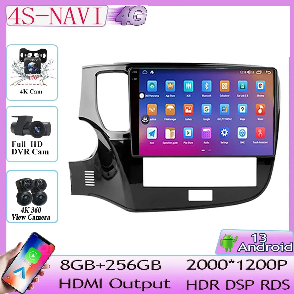 

Video Player For Mitsubishi Outlander 3 GF0W GG0W RHD 2020 Car Radio Multimedia GPS Navigation No 2din DVD 5G WIFI BT