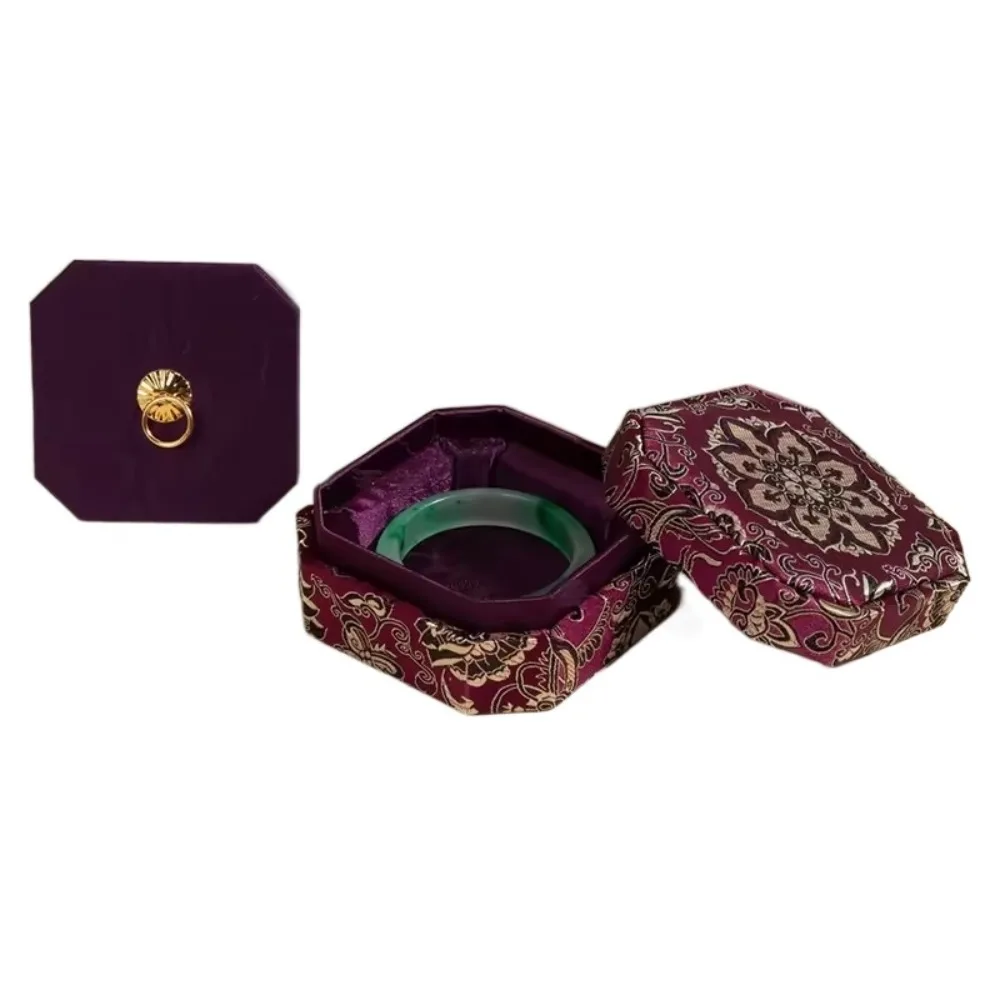 

Винтажная шкатулка для браслетов с вышивкой, роскошная упаковка, бархатная коробка для ювелирных изделий, демонстрационная коробка для украшений, хранение для деликатных кулонов, ожерелий и колец