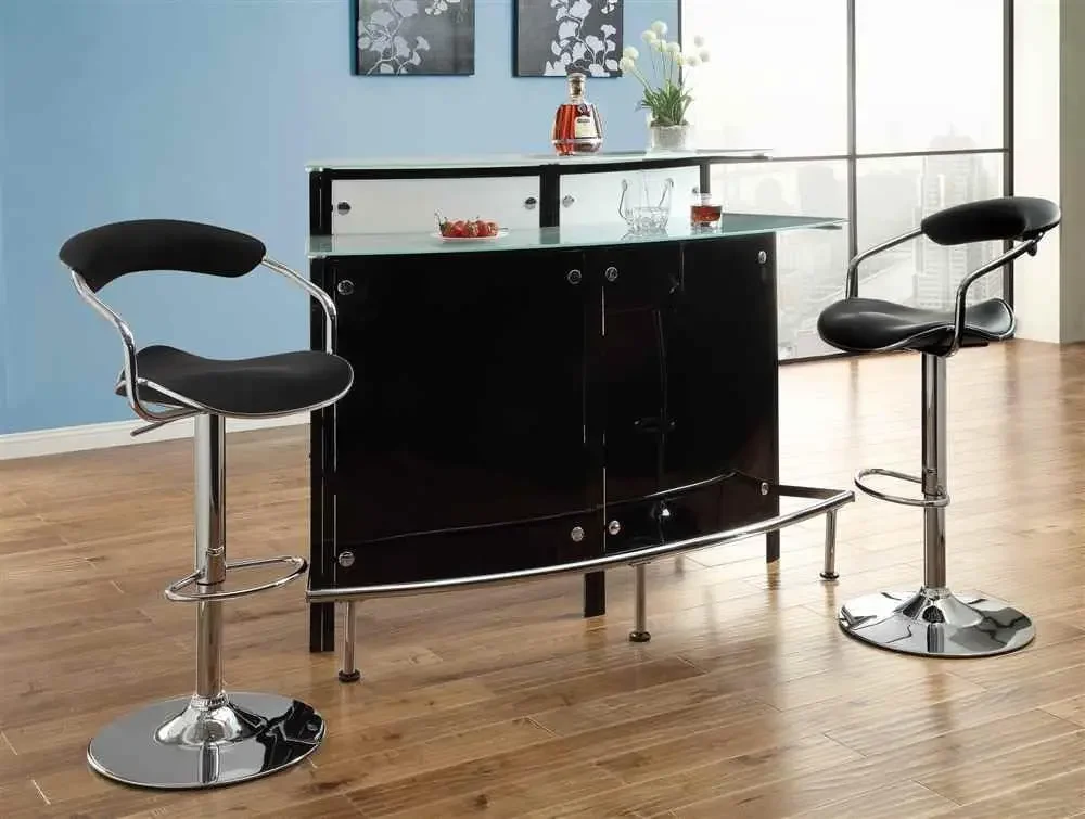 Unidade de barra superior de vidro Keystone preta