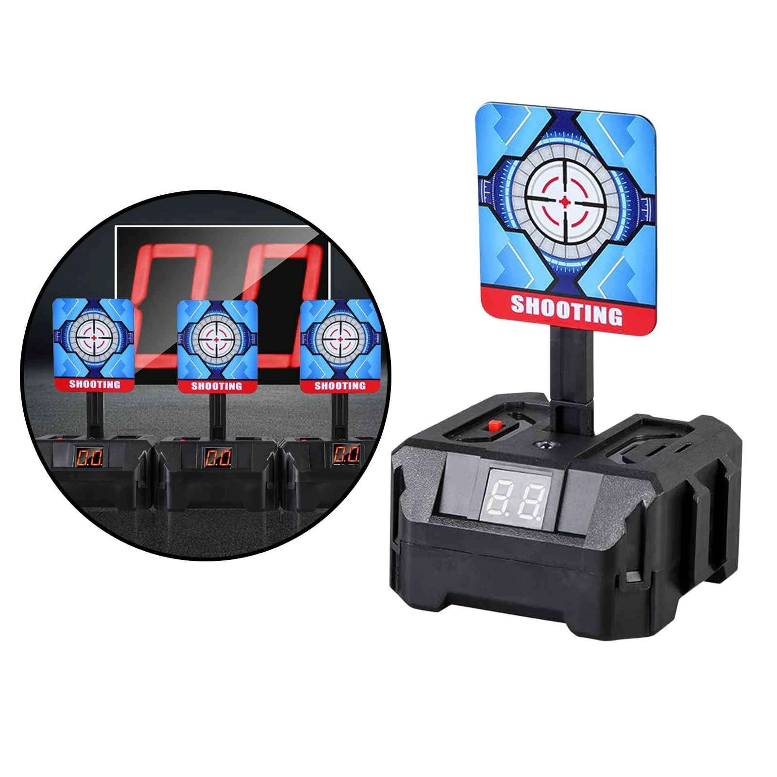 Electric Target Scoring Auto Reset Shooting Digital Target for Gel Ball Gun Nerf Toy Gun Accessories Indoor Shooting Counter