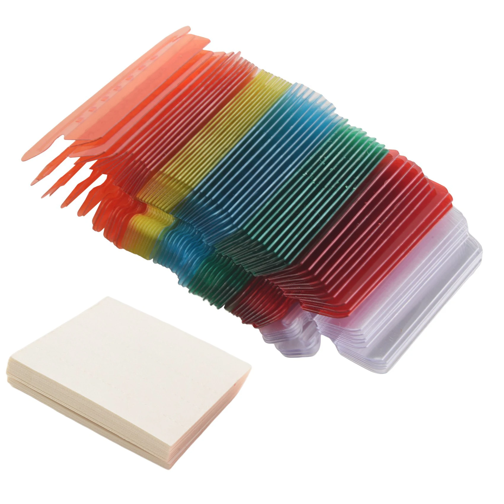 60 Pcs 2 Inch Hanging Folder Tabs and 120 Grids Inserts for Quick Identification of Hanging Files Hanging File Inserts