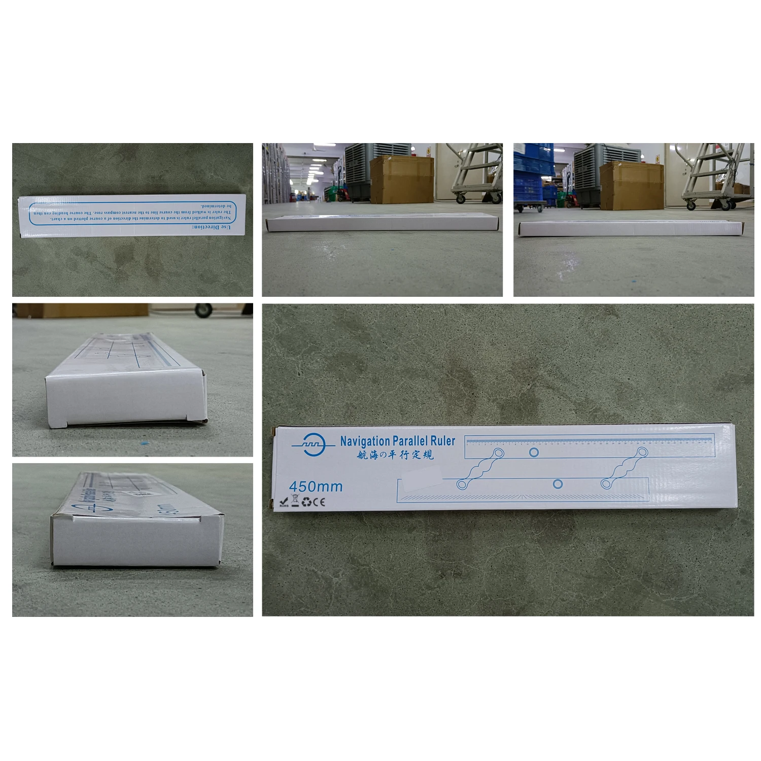 A06K Marine Ruler Parallel Ruler Nautical Charts Parallel Ruler Mapping Points to Pull Parallel Ruler 450MM