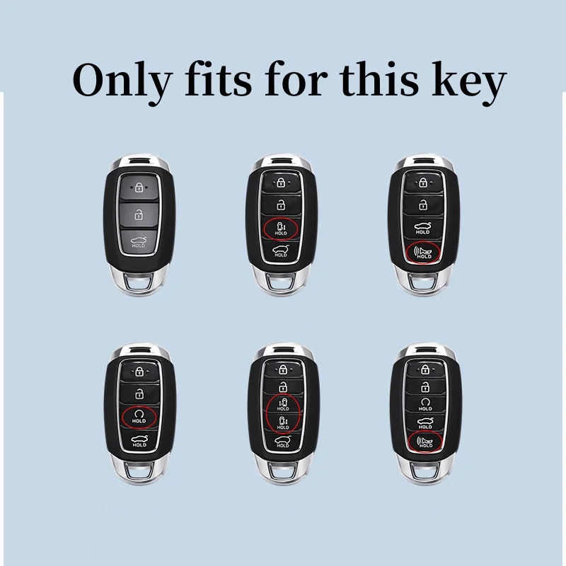 Leather Zinc Alloy Car Remote Key Case For Hyundai N Line I30 Ix35 KONA Encino Solaris Azera Grandeur Accent Santa Fe Palisade - view 2