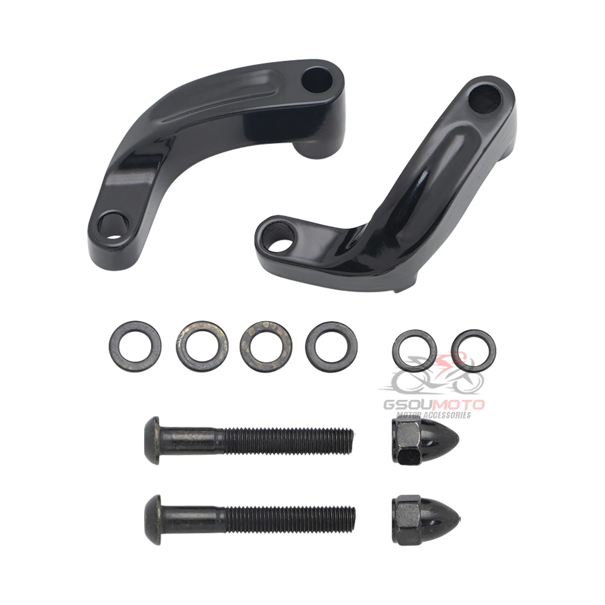 Motorcycle Parts Mirror Relocation Extension Adapter Kit For Harley Dyna Super Glide Low Rider Fat Boy Softail Switchback Slim view 4