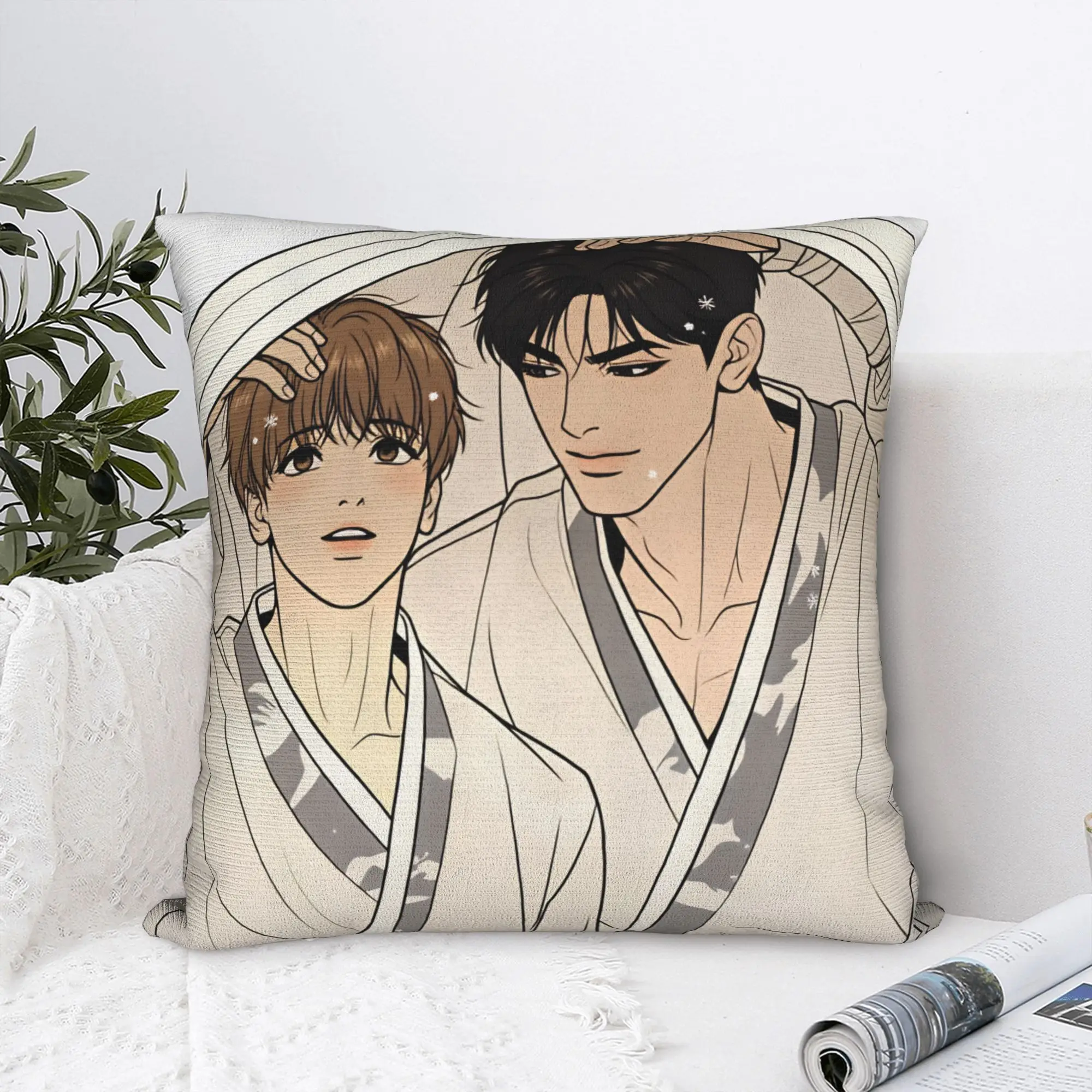 Pillow Cover Bl Manhwa Jinx Joo Jaekyung   Pattern Cushion Cover  Novelty Pillow Case For Sofa Car Home Decor Pillowcases