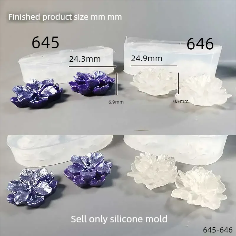 DIY Handcraft Flower Epoxy Resin Mold Food Play Miniature Pinching Mould Epoxy Resin Mold UV Resin Moldse