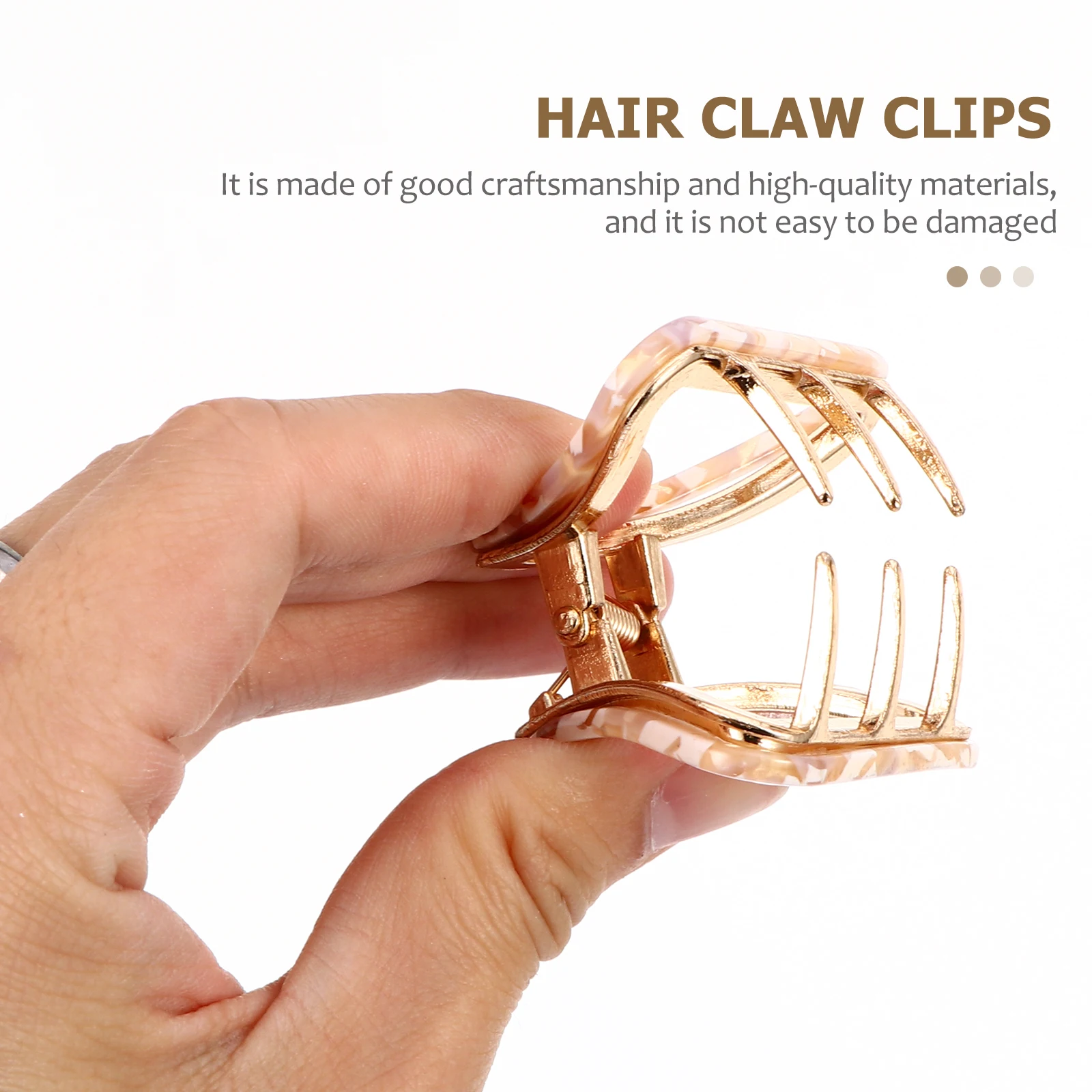 

3pcs Triangular Hair Claw Clips Simple Barrettes Lightweight Stylish Women Accessories Wedding Party Daily Wear Fashion Elegant