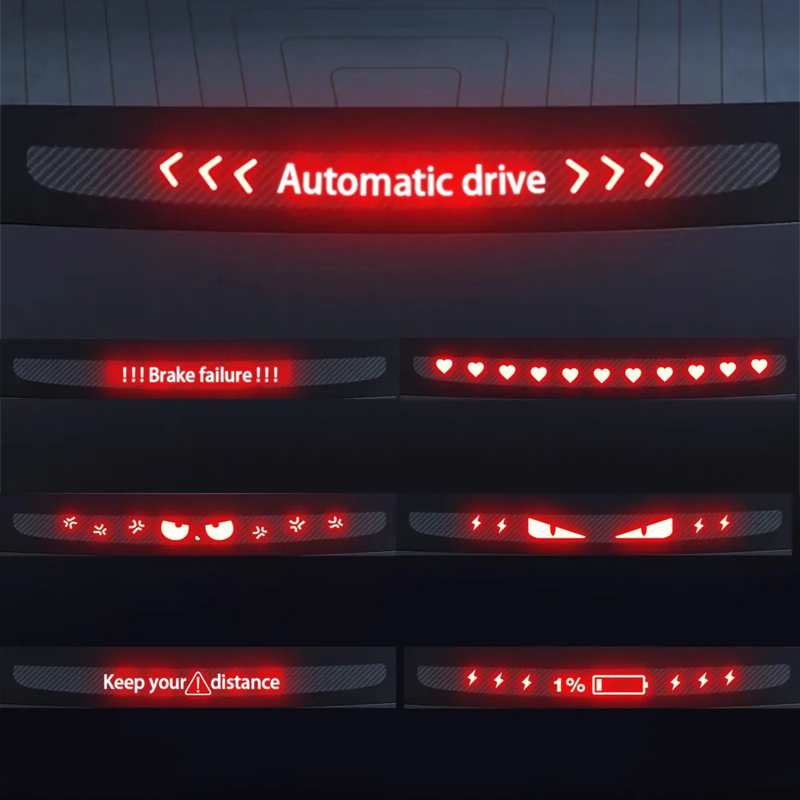 Luci posteriori per auto emblema dello spazio per Tesla Model 3 Y Stickers High Mounted Brake pannello acrilico decalcomania Top fanale posteriore