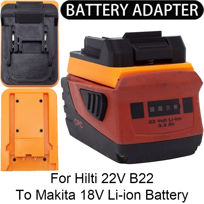 

Adapter/Converter for Makita 18V Li-ion tools convert to HILTI 22V B22 CPC Li-Ion battery adapterr Power Tool Accessories