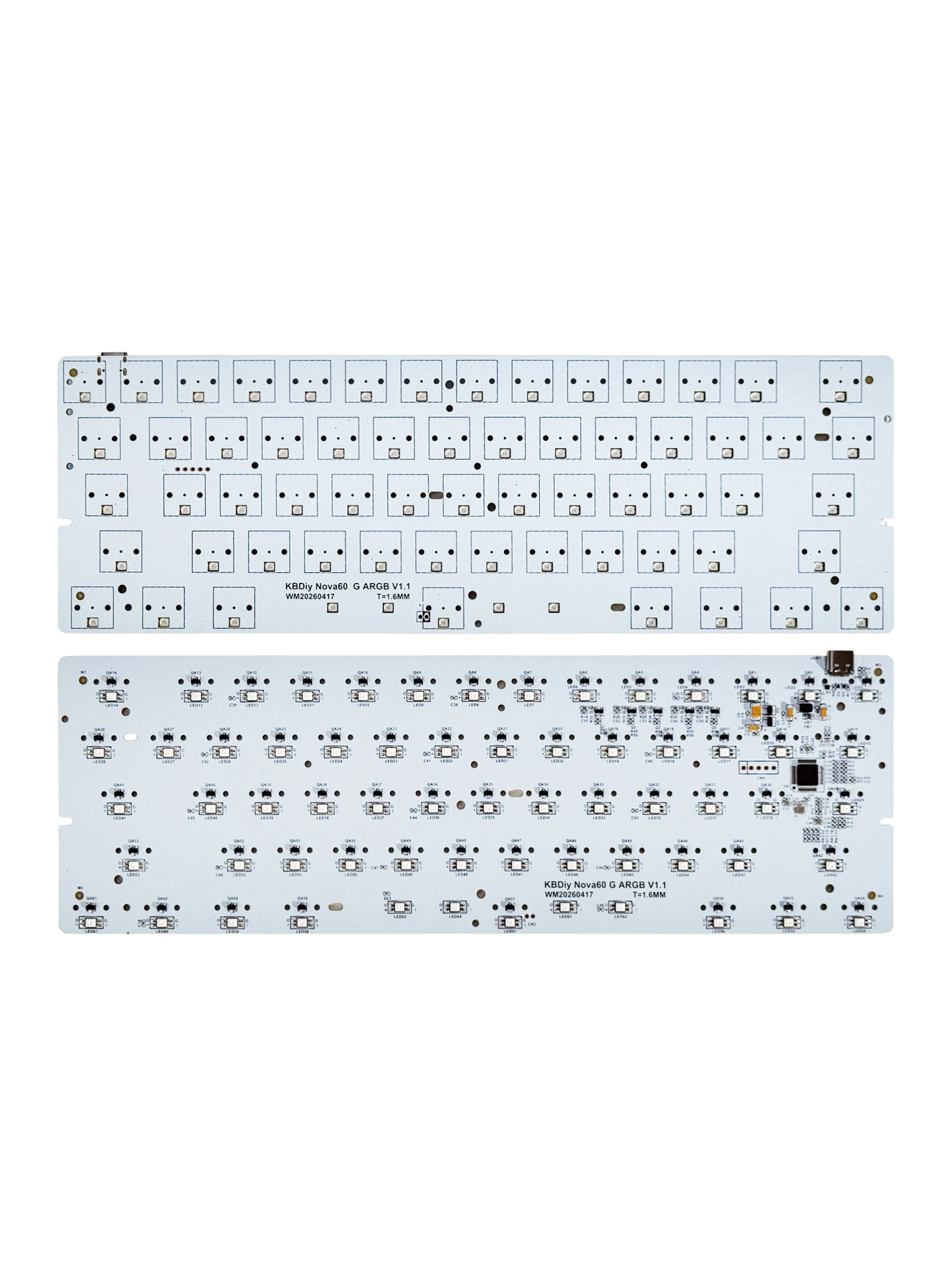 KBDiy Nova60 HE Magnetyczna Klawiatura PCB Wooting 60 Custom DIY Do Obudowy Klawiatury GH60 MAD60 GT60 MK60 AG60 8KHz 0.15ms Latency NKRO — zdjęcie produktu 7