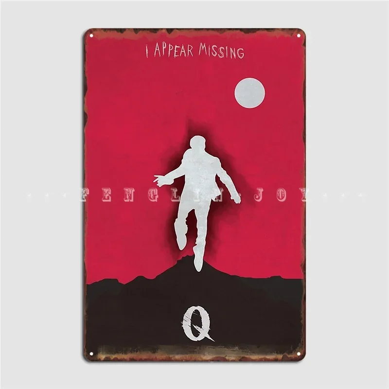 Queens Of The Stone Age I Appear Missing Art Tall Metal Sign Wall Mural Home Funny Mural Painting Tin Sign Poster