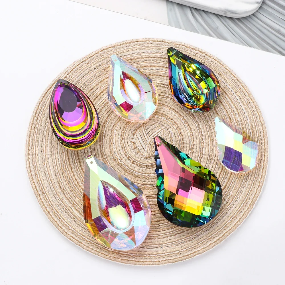 Clear Crystal Prism Suncatcher Rainbow Sun Catcher Wedding Brithday Window Hanging  Chandelier Parts Lighting Accessories
