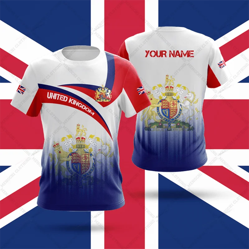 Customize England Football Tees Summer Cool Sportswear For Men Oversized Loose Jersey O-neck Short Sleeve T-shirts Daily Tops