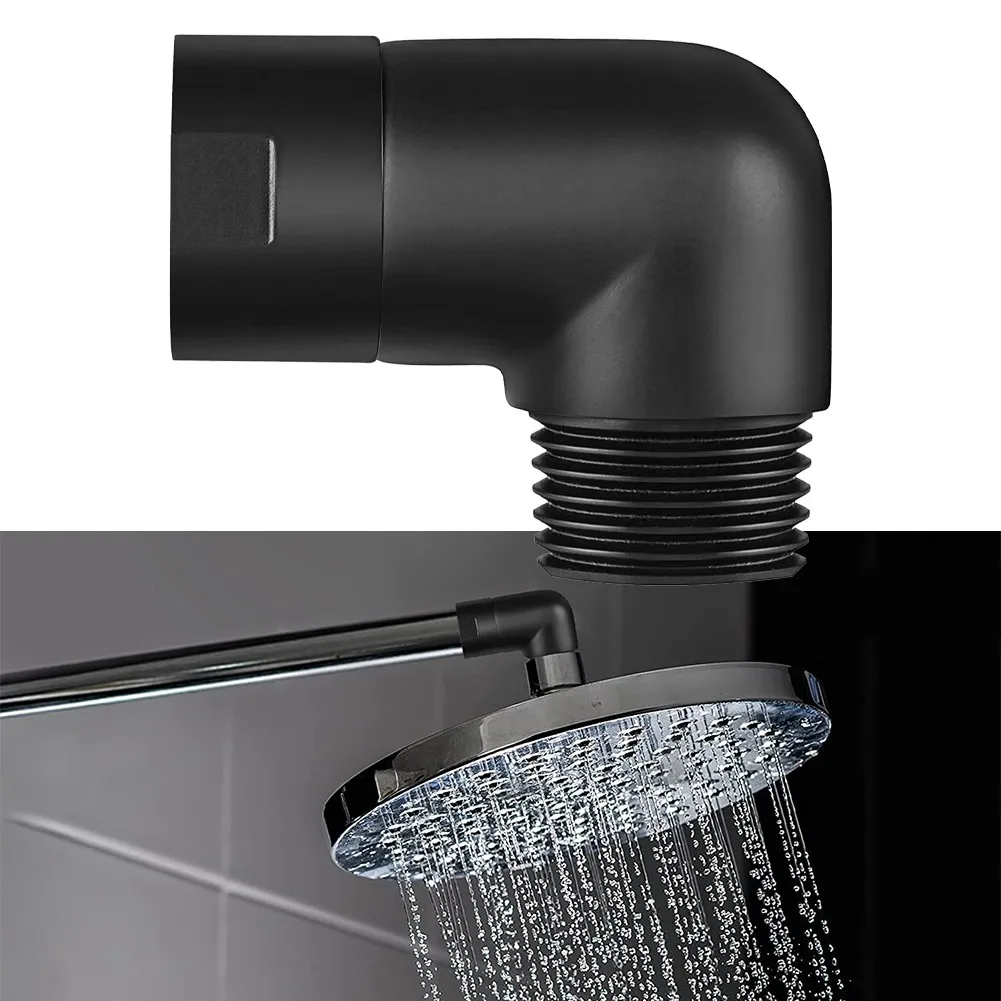 

G1/2 Shower Head Elbow Top Spray Elbow Black Angle Female Thread And Male Thread 90° Wall Shower Shower Joint 90 Degree Elbow