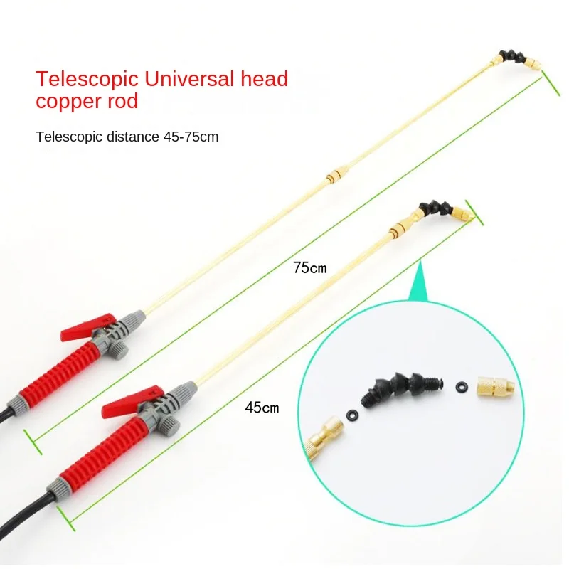 Portable Spray Wand Lightweight Planting Agricultural Spray Lance Garden Sprayer Tool 360° Extension Pole Sprayer Extension Rod